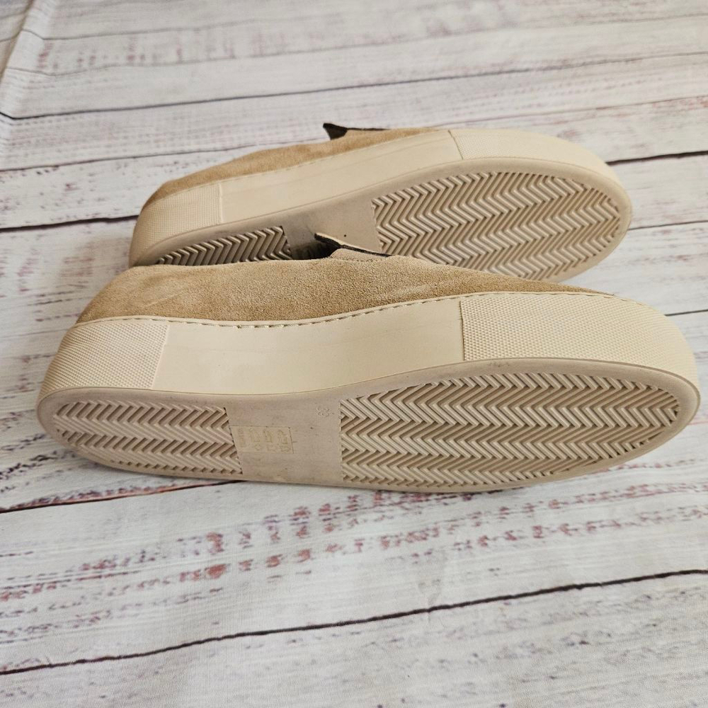Frame Le Ren Suede Tan Slip On Platform Sneakers Minimalist Neutral Womens 39 - Picture 6 of 6